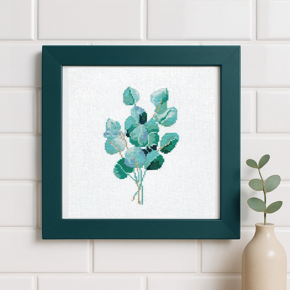 Eucalyptus Counted Cross Stitch Kit - Lifestyle Photo