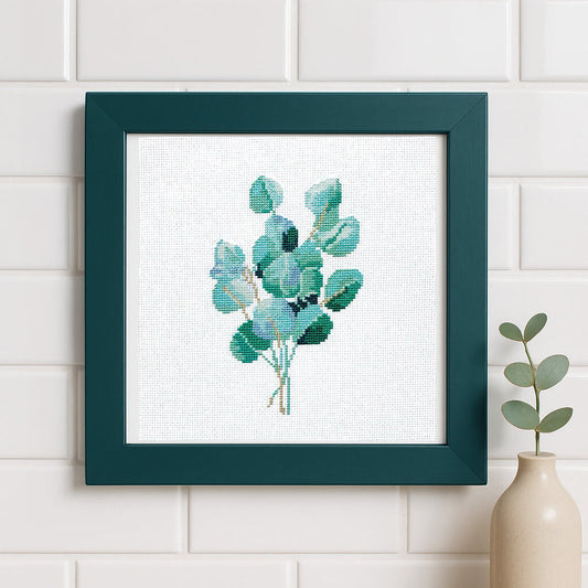 Eucalyptus Counted Cross Stitch Kit - Lifestyle Photo