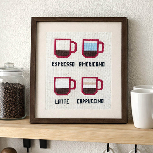 Favorite Coffee Counted Cross Stitch Kit - Lifestyle Photo