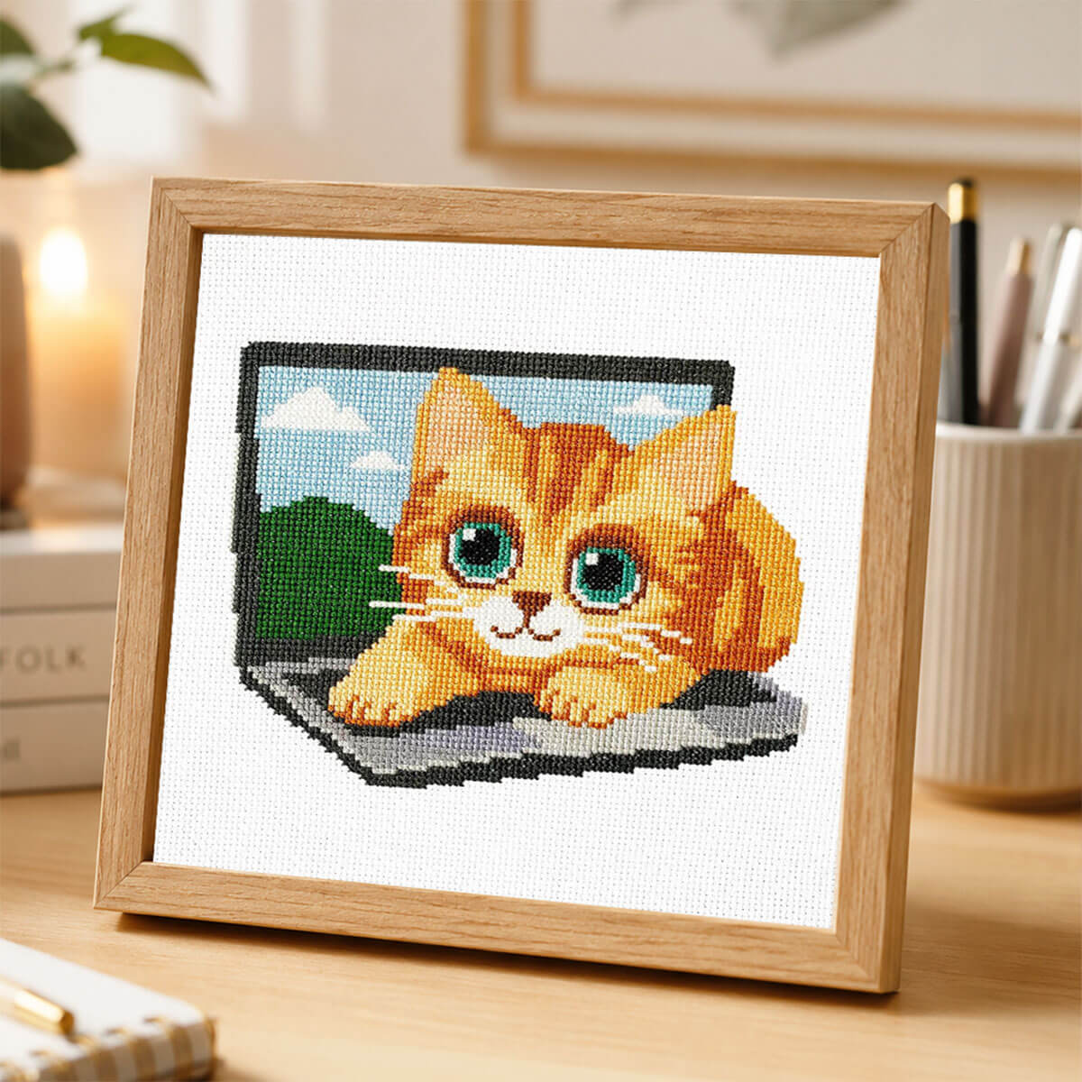 Ginger Working Counted Cross Stitch Kit - Lifestyle Photo