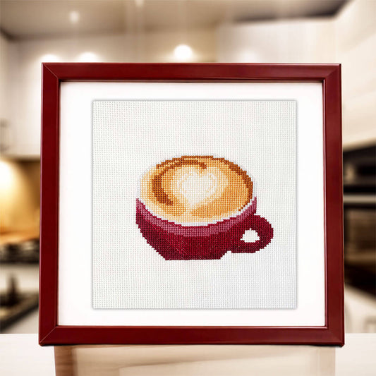 Latte With Love Counted Cross Stitch Kit - Lifestyle Photo