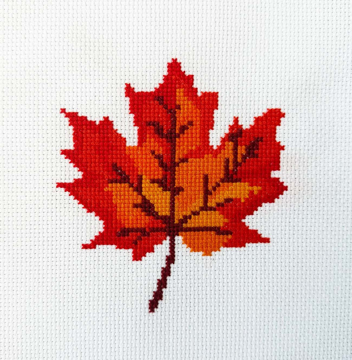 Maple Leaf Counted Cross Stitch Kit - Main Design Pattern