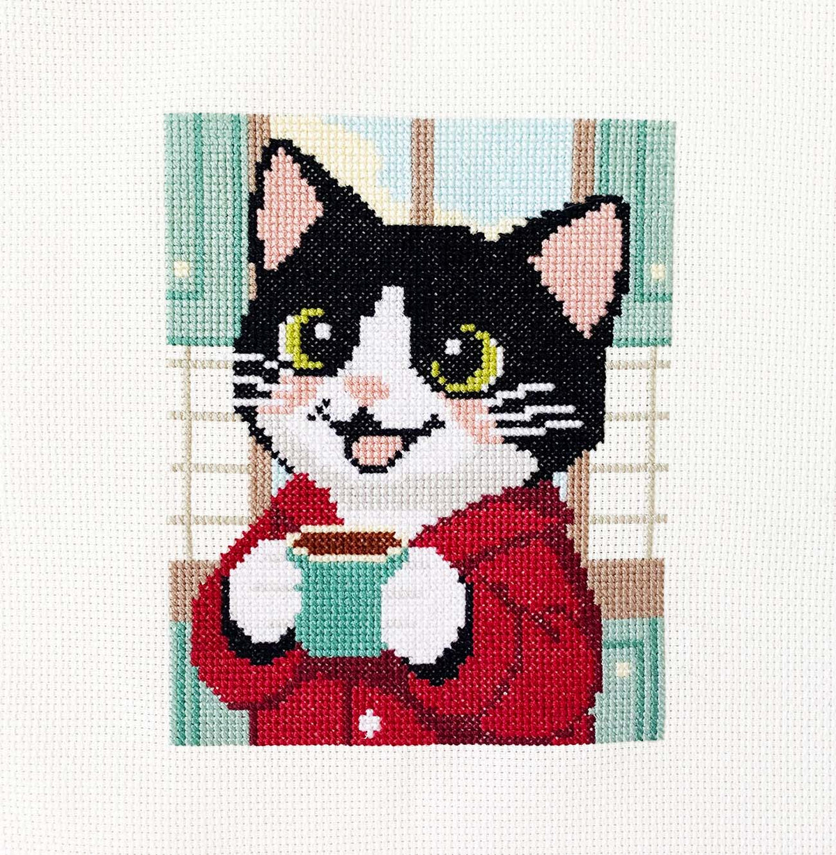 Morning Tuxedo Counted Cross Stitch Kit - Main Design Pattern
