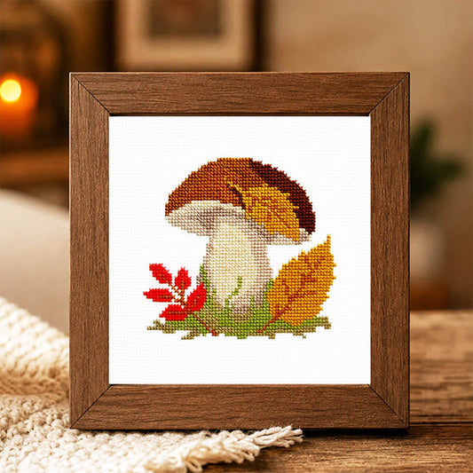 Mushroom Counted Cross Stitch Kit - Lifestyle Photo