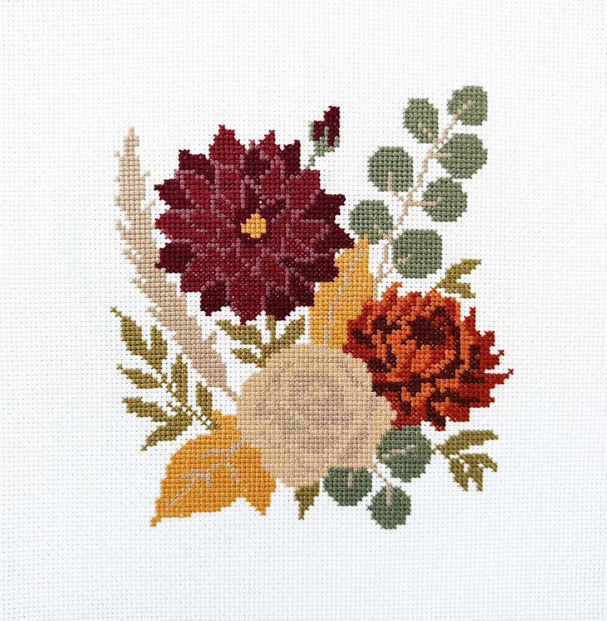 Bouquet Counted Cross Stitch Kit - Main Design Pattern